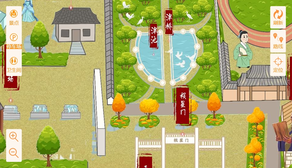 乌坡镇手绘地图景区语音讲解导览系统：智慧景区建设的基石